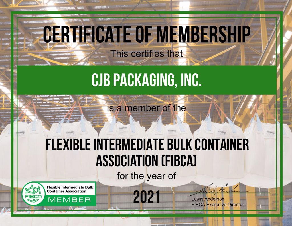 CJB Packaging Certificate